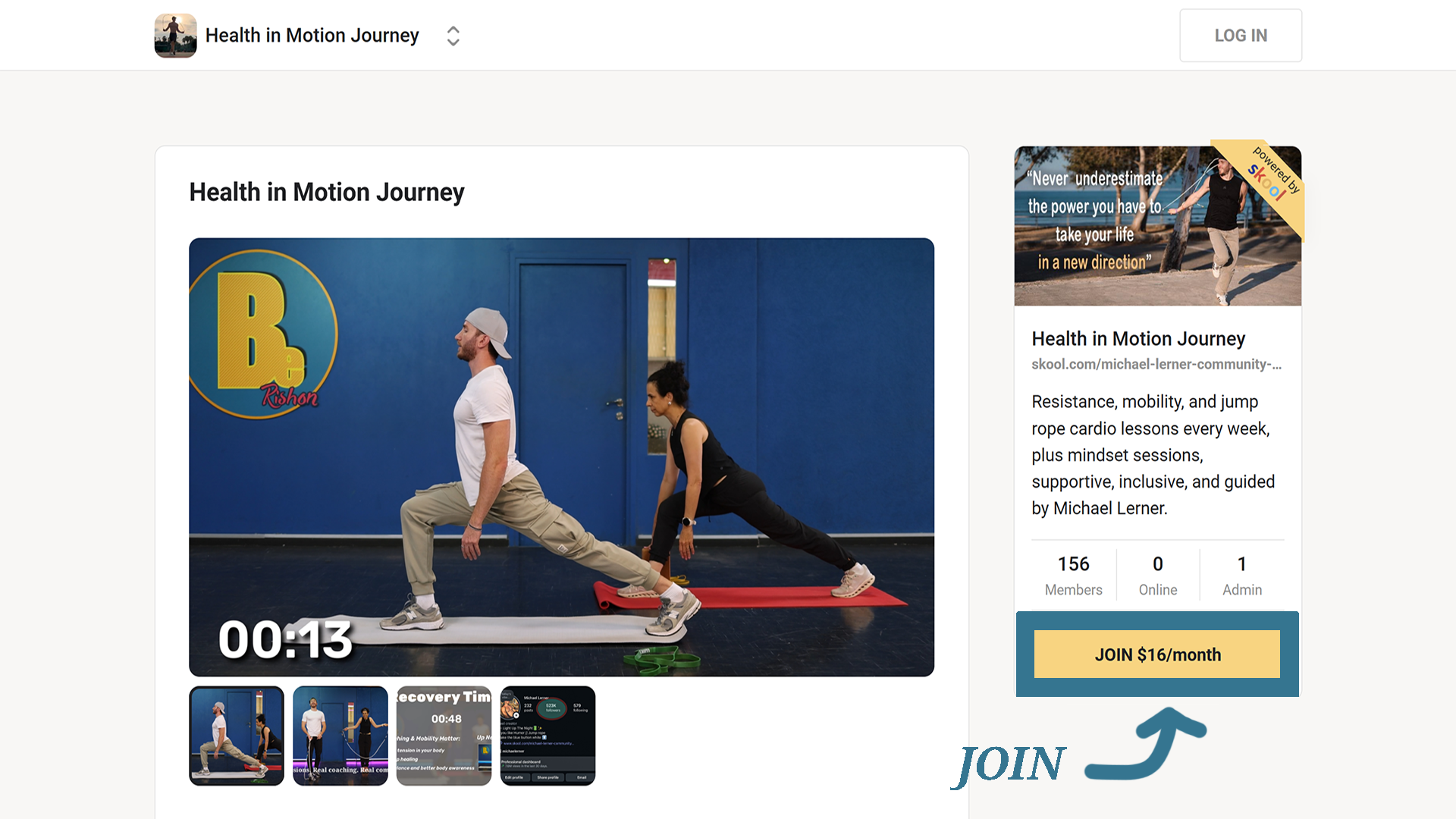 Join the Health in Motion community on Skool